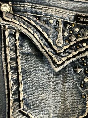 Women’s Skinny Blue Embellished Denim Jeans
